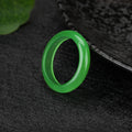 St. Patrick's Day Green Jade Ring – Carved Stone Unisex – The Party Days | The Party Days