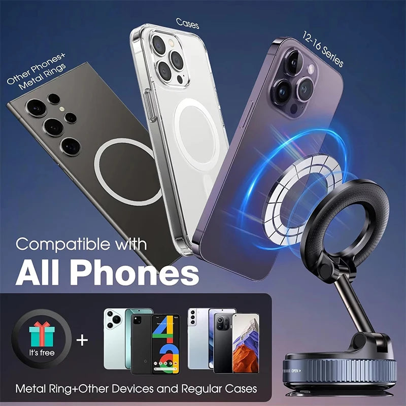 Magnetic Car Phone Holder 360° – Vacuum Suction Universal Mount for Smartphone | The Party Days | The Party Days