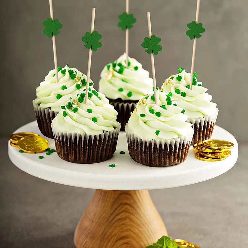100Pcs Shamrock Picks Cocktail Sticks For irish Party St. Patrick