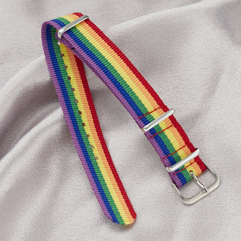 Rainbow Pride Woven Leather Bracelet – LGBT Adjustable Friendship Bracelet | The Party Days | The Party Days