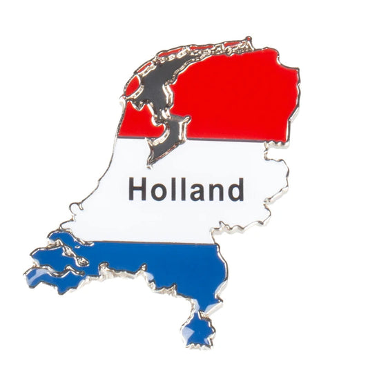 Netherlands Map & Flag Lapel Pin – Dutch National Badge Brooch – The Party Days