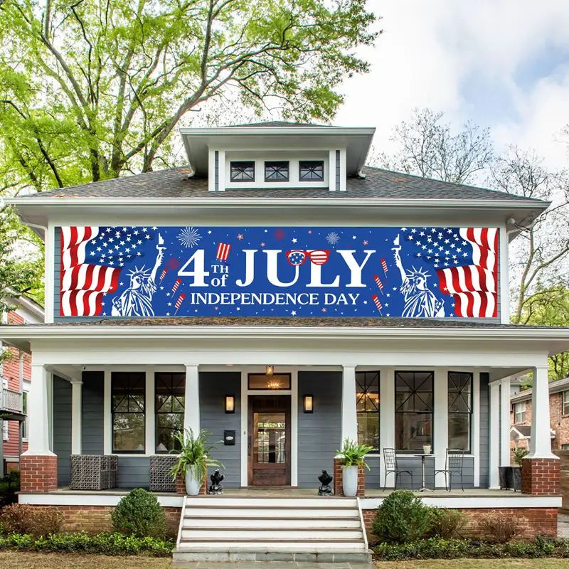 4th of July Banner Outdoor Independence Day Flag