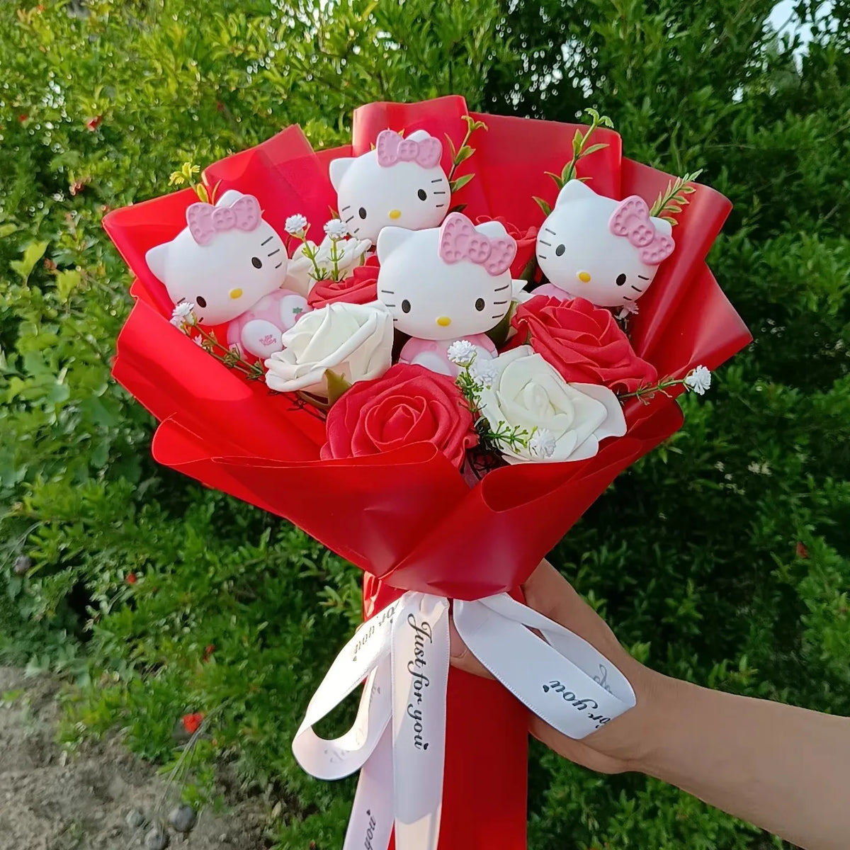 Hello Kitty Plush Bouquet with Soap Roses – Mother's Day Gift | The Party Days | The Party Days
