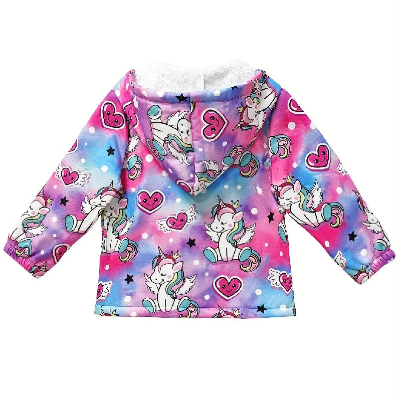 Kids Unicorn Fleece Hoodie Jacket | The Party Days | The Party Days