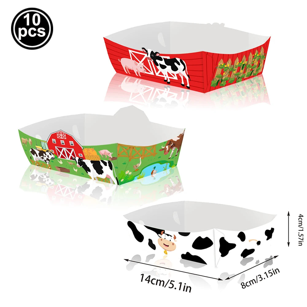 Cow Birthday Party Supplies – Farm Theme Disposable Tableware Set – The Party Days | The Party Days