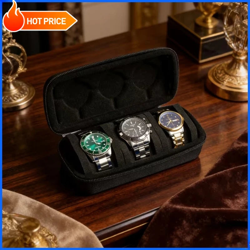 Travel Watch Box – Hard Shell Case with Foam Pillow & Handle | The Party Days | The Party Days