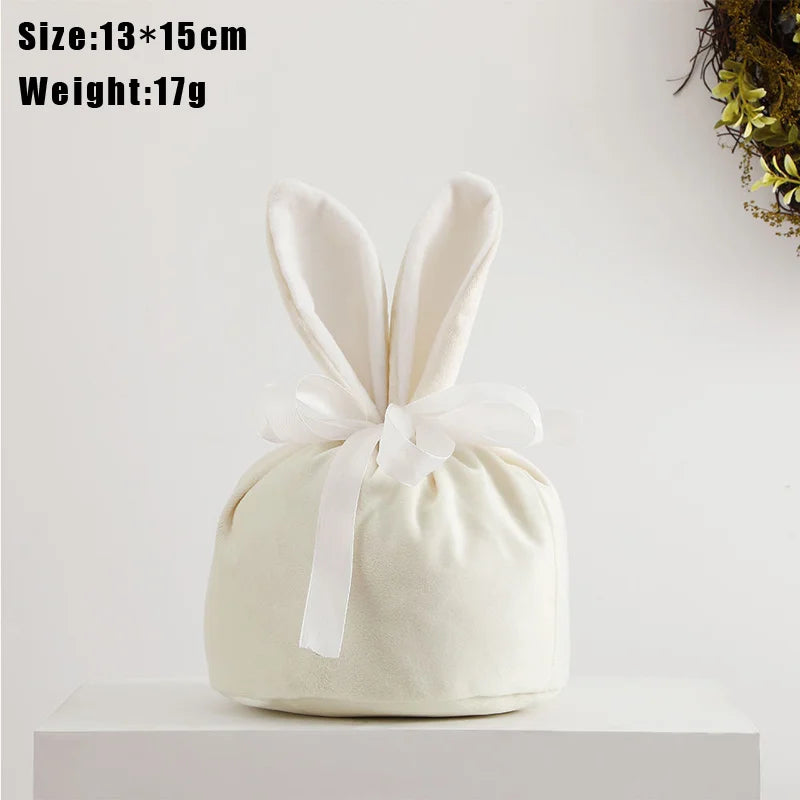 Velvet Easter Bunny Gift Bags – Premium Drawstring Candy & Chocolate Packaging – The Party Days | The Party Days