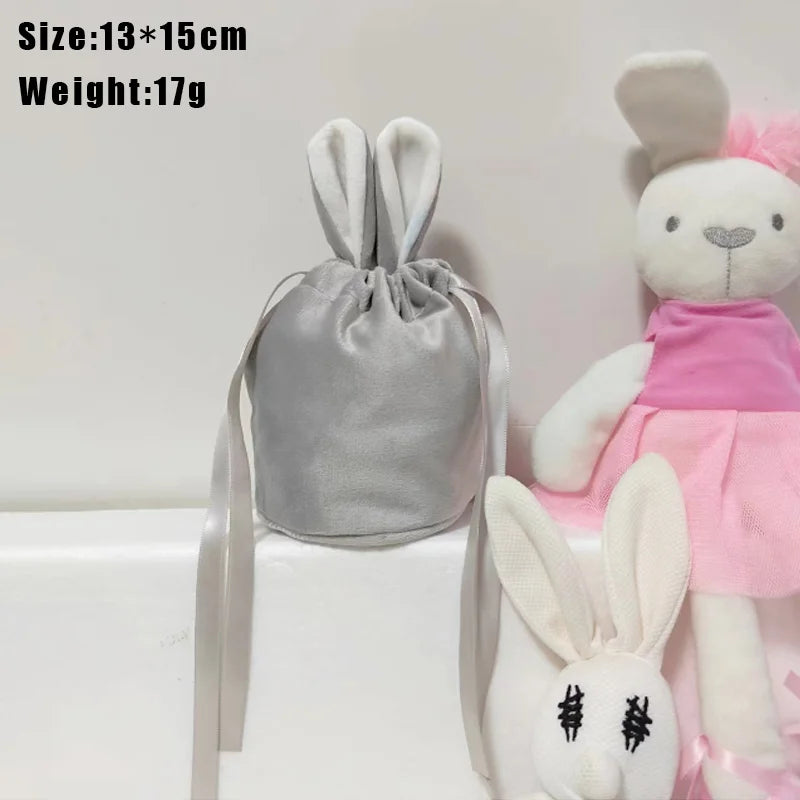 Velvet Easter Bunny Gift Bags – Premium Drawstring Candy & Chocolate Packaging – The Party Days | The Party Days