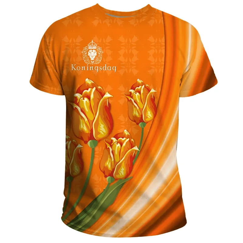 Netherlands Flag 3D Print T-Shirt – Dutch Orange Oversized Tee for Men & Women – The Party Days | The Party Days