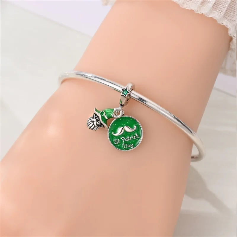 925 Silver St. Patrick's Day Bracelet Charms with Zirconia – GDTC Certified – The Party Days | The Party Days