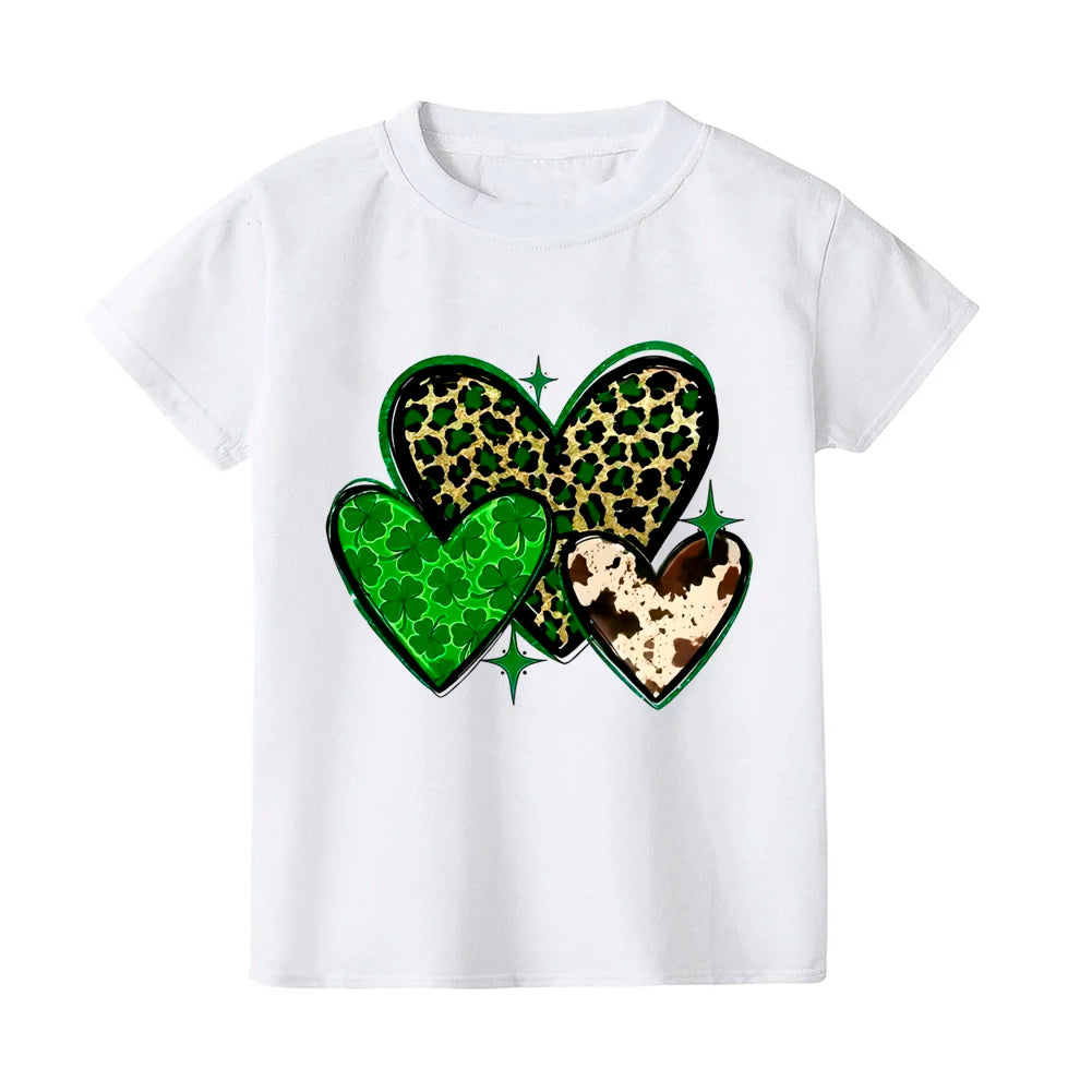 St. Patrick's Day Kids Heart Shamrock T-Shirt – Children's Irish Party Tee – The Party Days | The Party Days