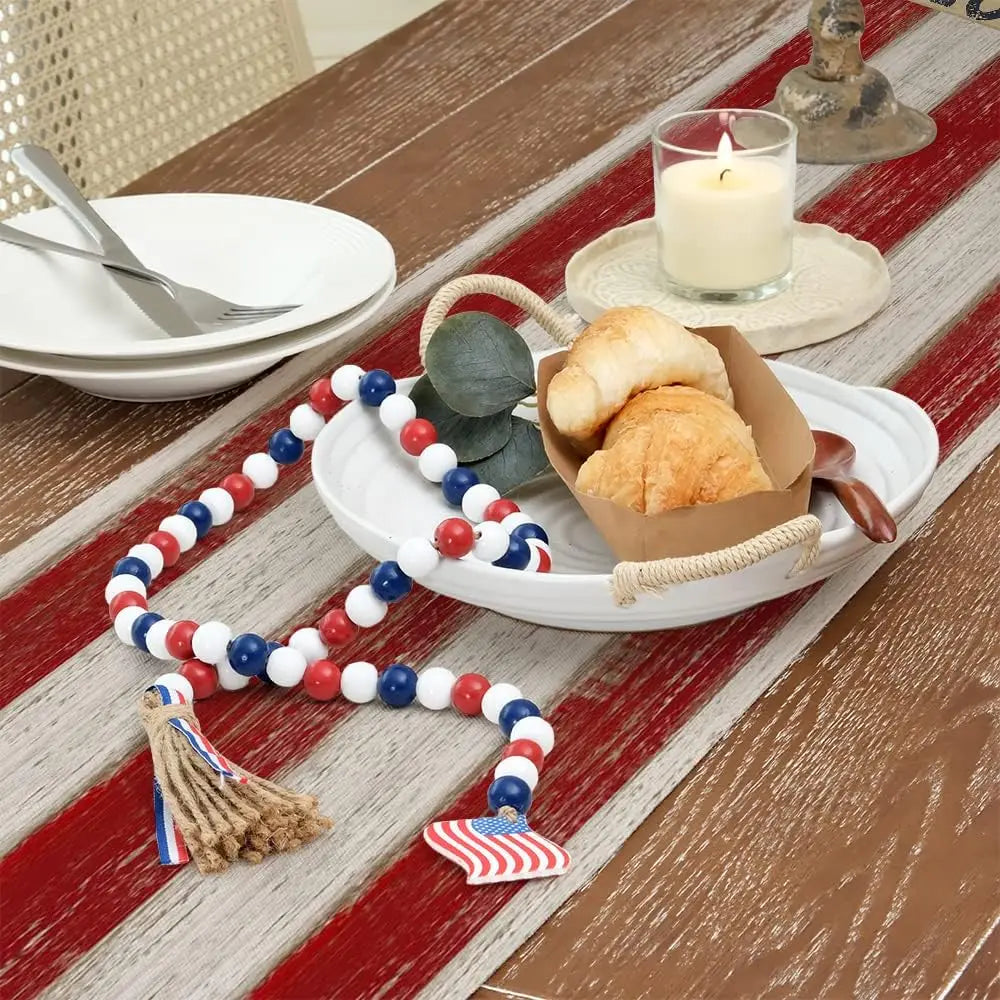4th of July American Linen Table Runners