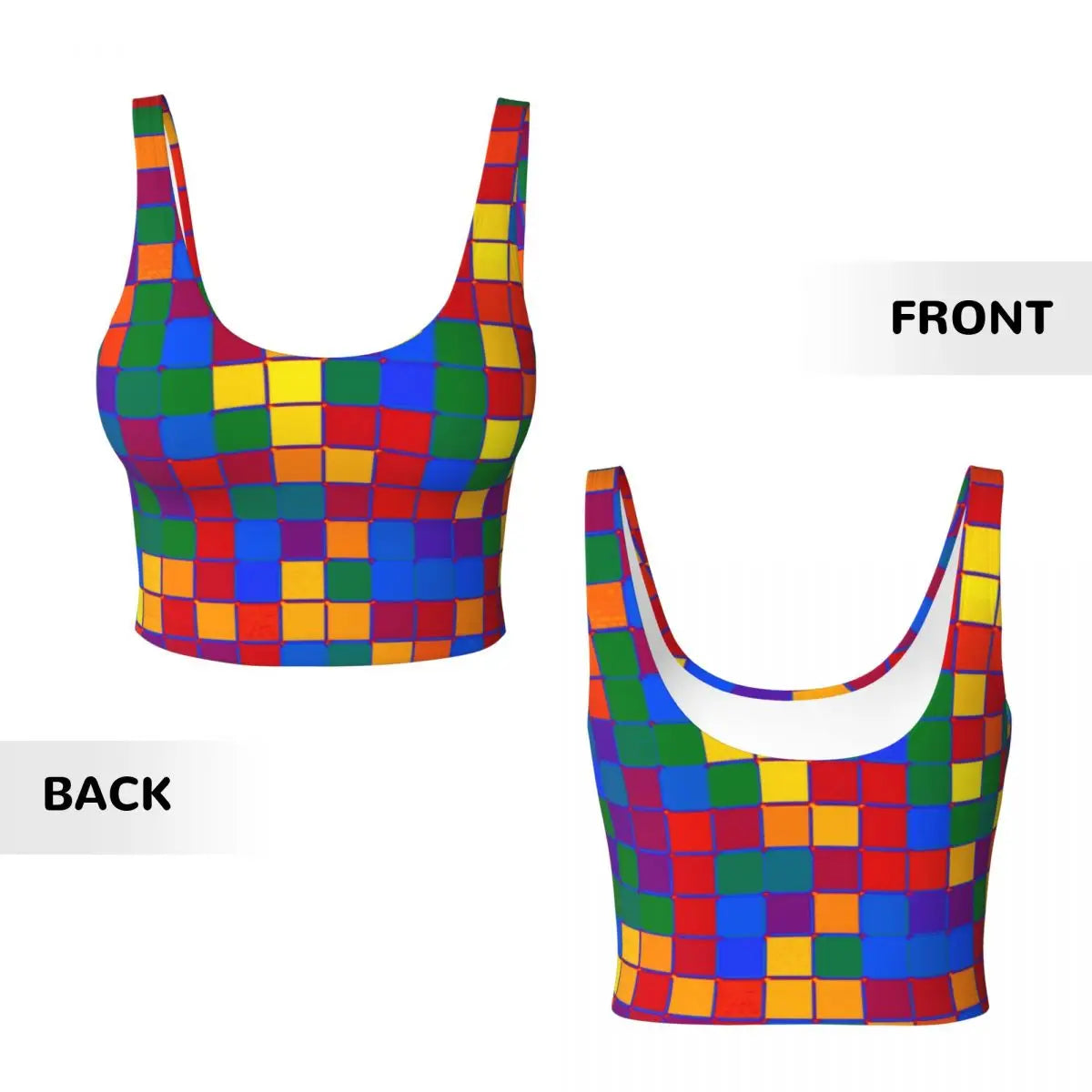 Rainbow Pride Sports Bra – LGBT High-Impact Yoga Crop Top | The Party Days | The Party Days