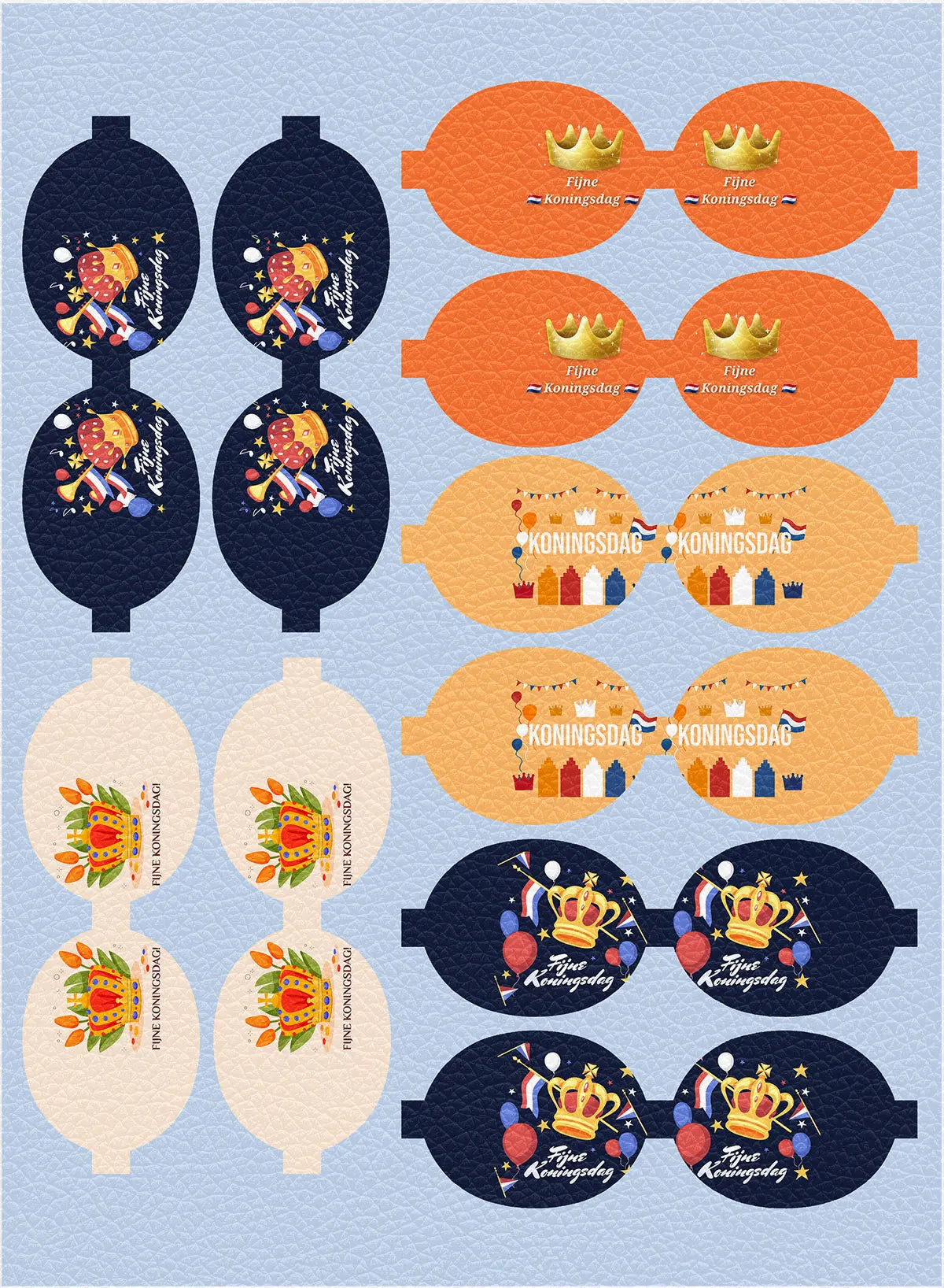 King’s Day Netherlands Hair Bow DIY Craft – Litchi Print Faux Leather, 30x22cm | The Party Days