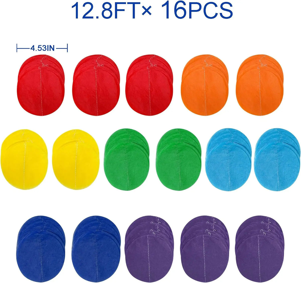 Rainbow Party Decorations – Big Polka Dot Tissue Paper Garland & Backdrop – The Party Days | The Party Days