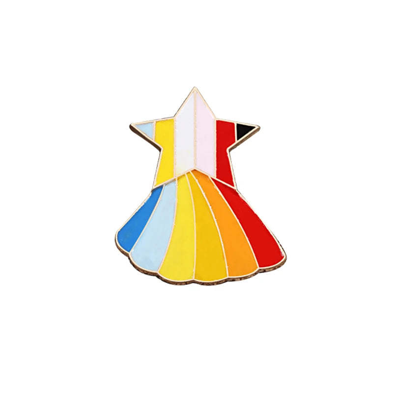 Rainbow Pride Enamel Lapel Pin – LGBT Flag Heart Brooch | The Party Days | The Party Days