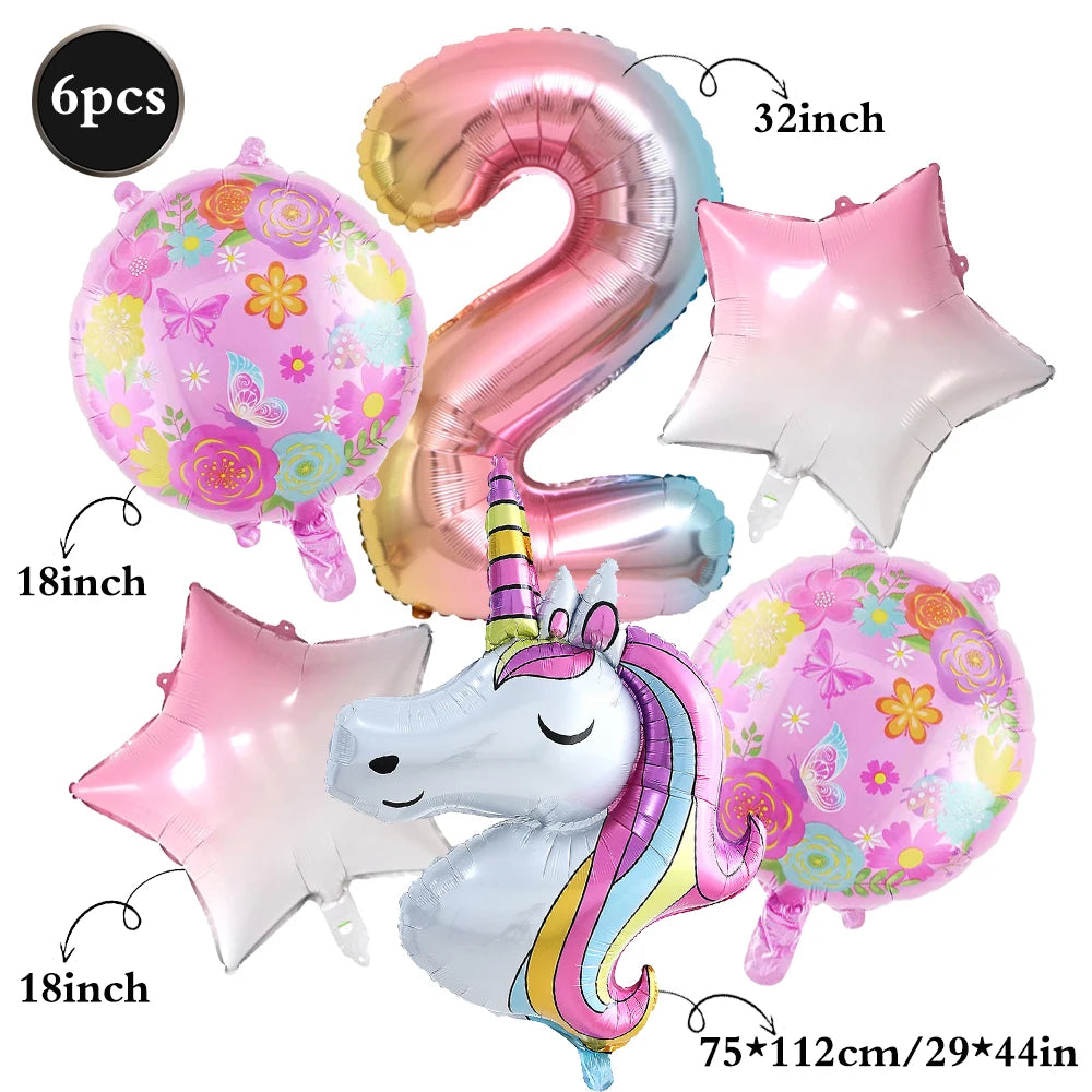 Unicorn Party Decoration Kit 1 | Plates, Napkins, Banner & Accessories | The Party Days | The Party Days