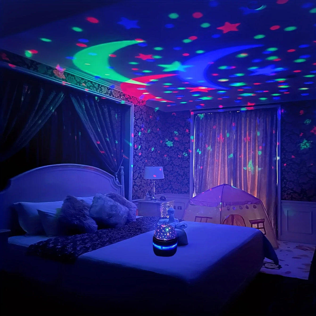 LED Magic Ball Star Projector – RGB Starry Sky Night Light for Bedroom & Party Decoration | The Party Days | The Party Days