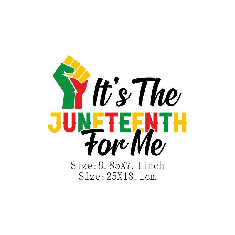 Juneteenth Iron-On Transfer Patch for Clothing – DIY Heat Sticker for T-Shirts & Hoodies | The Party Days | The Party Days
