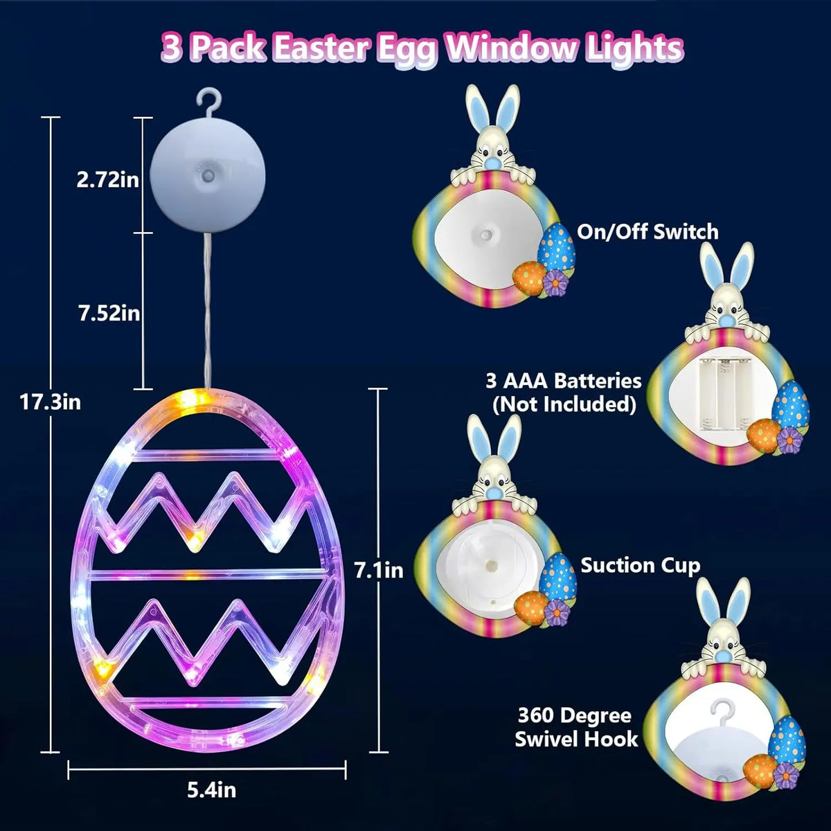 Easter Window Lights Hanging Ornaments – Spring Festive Decor – The Party Days | The Party Days
