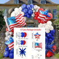 137-Piece Patriotic Balloon Set – American Flag Foil & Latex Balloons for 4th of July – The Party Days | The Party Days