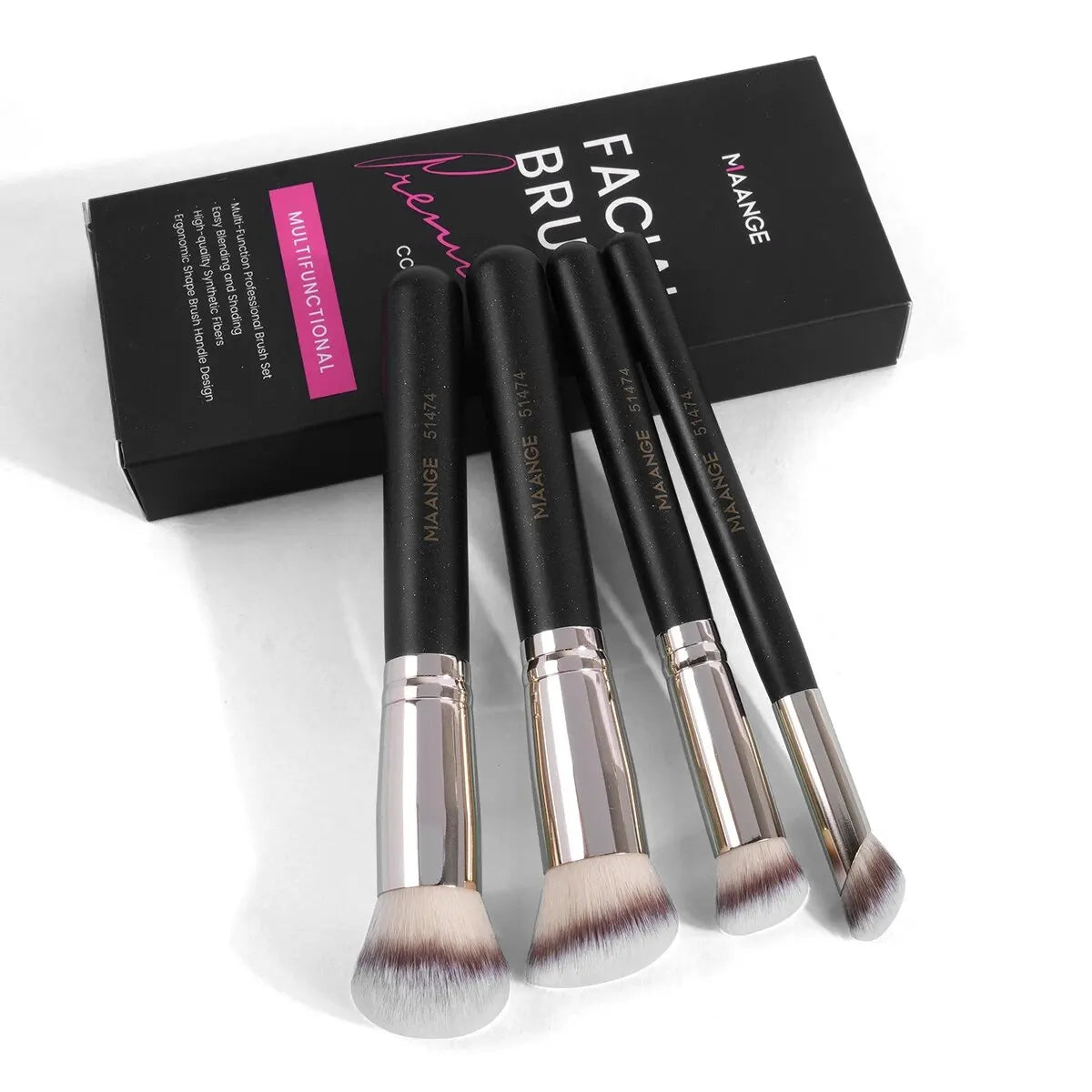 11PCS Makeup Tool Kit 4PCS Makeup Brush Wih Powder Puff
