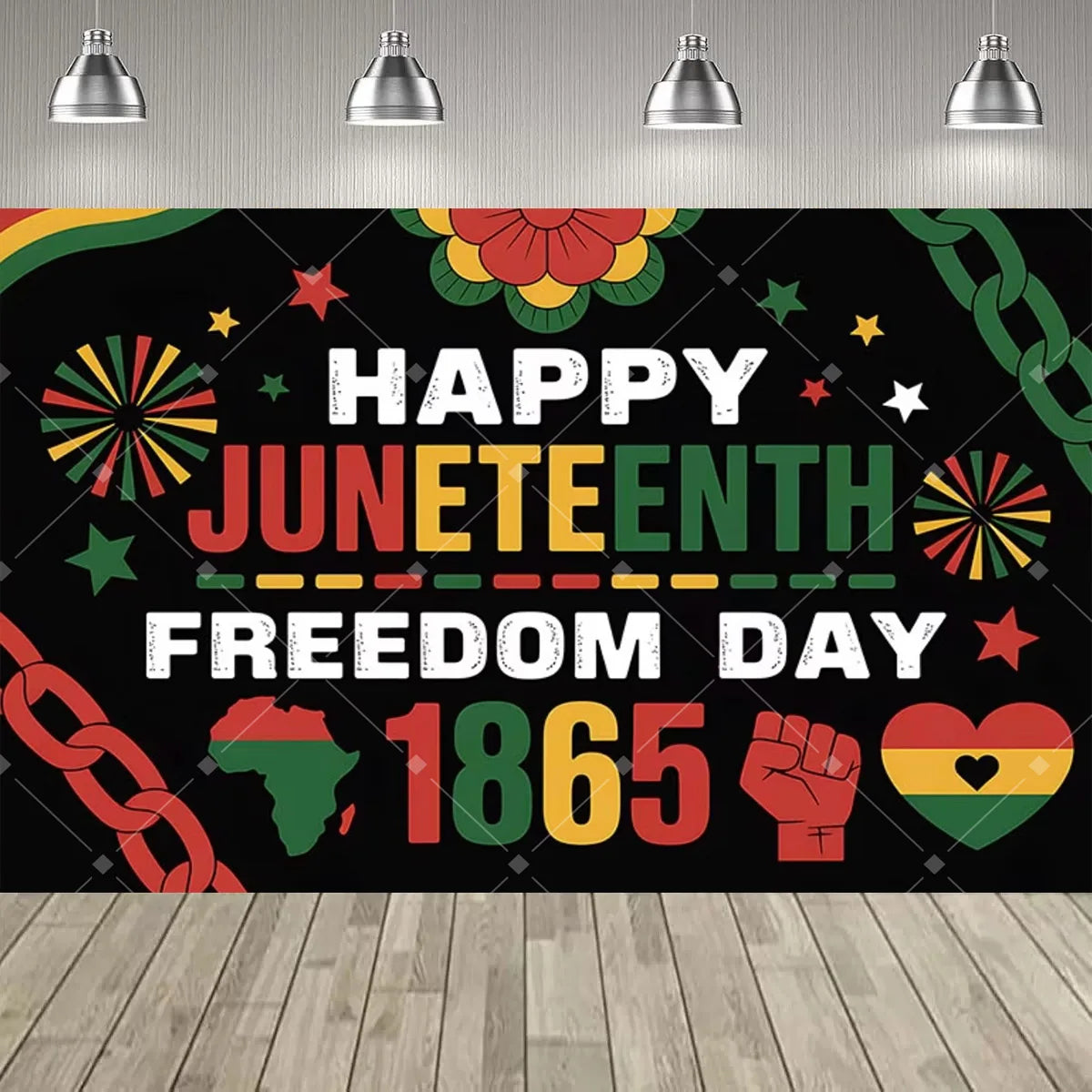 Juneteenth Backdrop – African American Freedom Day Party Photo Banner | The Party Days | The Party Days