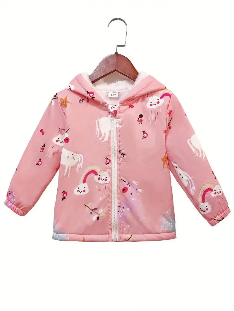 Kids Unicorn Fleece Hoodie Jacket | The Party Days | The Party Days