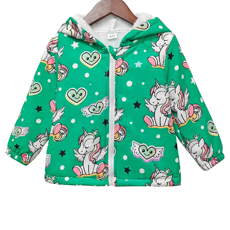 Kids Unicorn Fleece Hoodie Jacket | The Party Days | The Party Days
