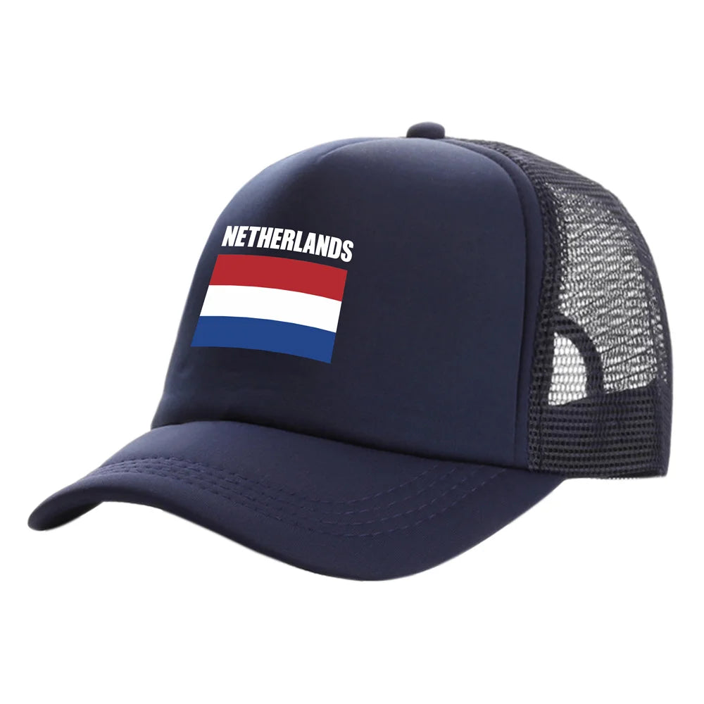 Netherlands Trucker Cap – Dutch Holland NL Mesh Net Baseball Hat | Unisex Summer Snapback | The Party Days