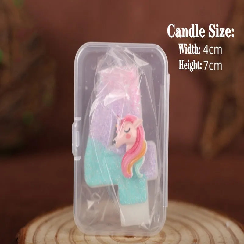 Unicorn Number Birthday Candle | Digits 0-9 Party Decoration | The Party Days | The Party Days