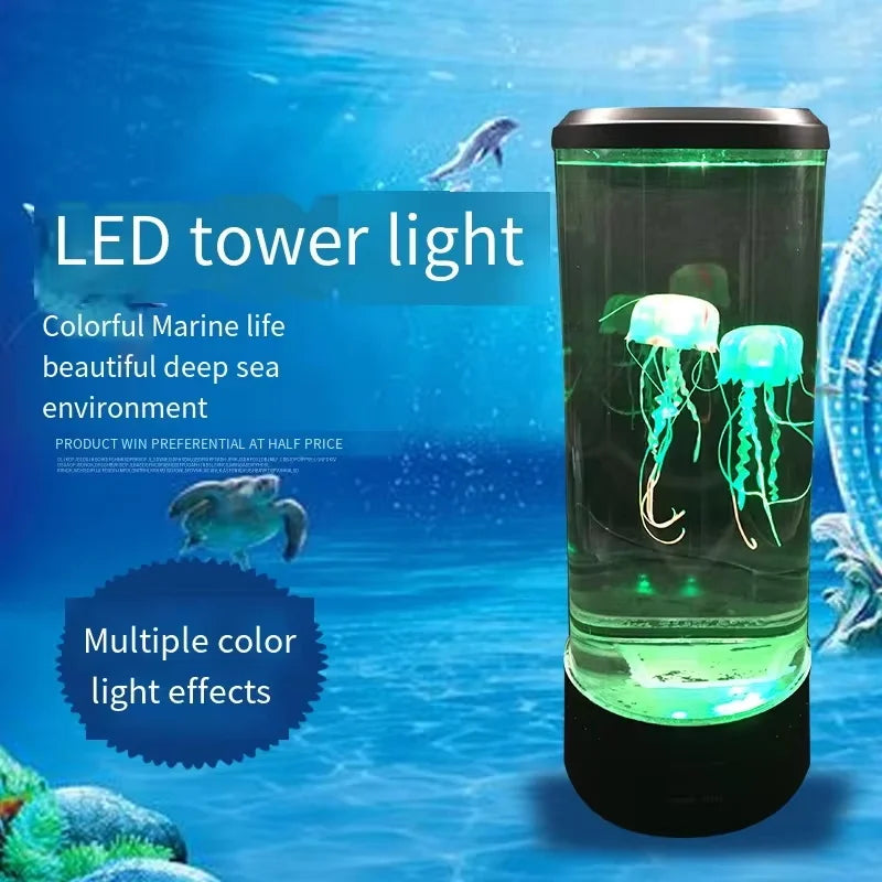 D5 Jellyfish Lamp Color-Changing LED 7 Colors Mood Aquarium Ocean Night Light Bedroom Desktop Decor Light Birthday Gift for Kids | The Party Days | The Party Days