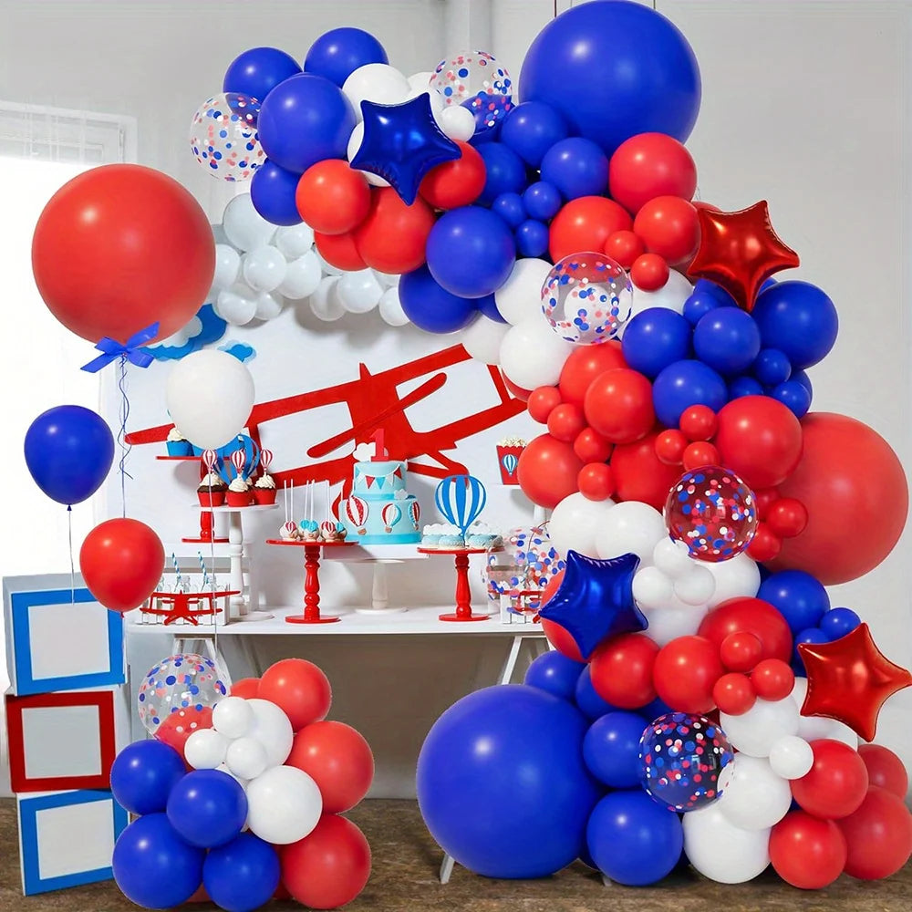 140-Piece Patriotic Balloon Garland Arch Kit – Red, White & Blue for 4th of July & Parties – The Party Days | The Party Days