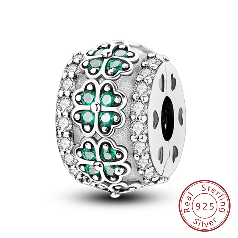 925 Silver St. Patrick's Day Shamrock Earring Charms – Four-Leaf Clover – The Party Days | The Party Days