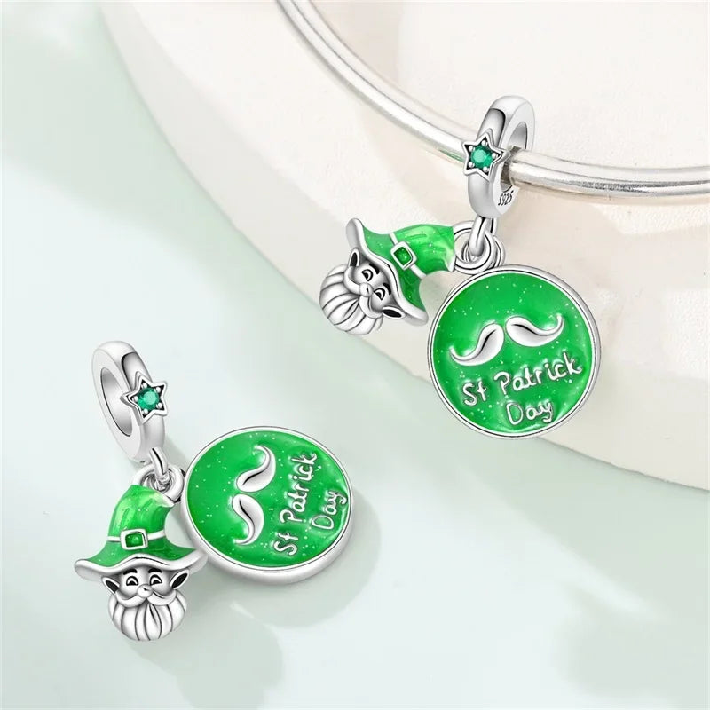 925 Silver St. Patrick's Day Bracelet Charms with Zirconia – GDTC Certified – The Party Days | The Party Days