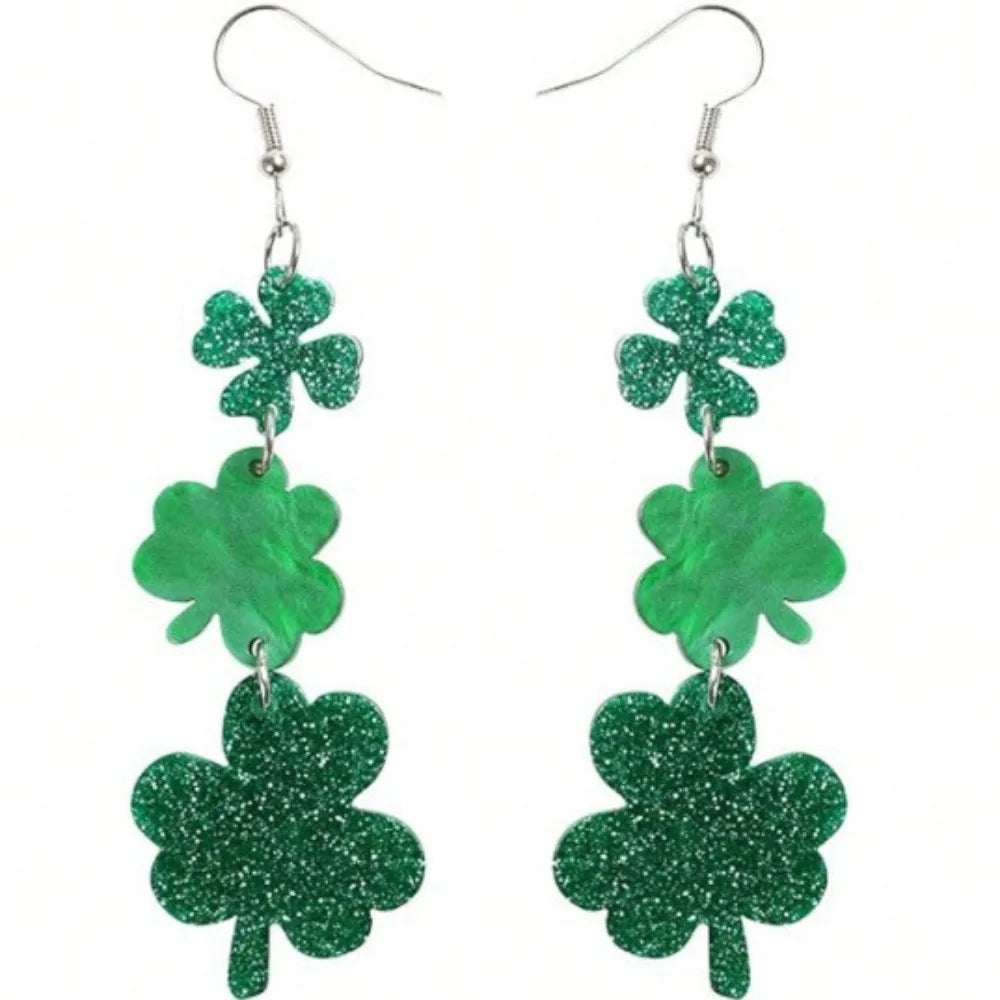 St. Patrick's Day Irish Drop Earrings – European American Style – The Party Days | The Party Days