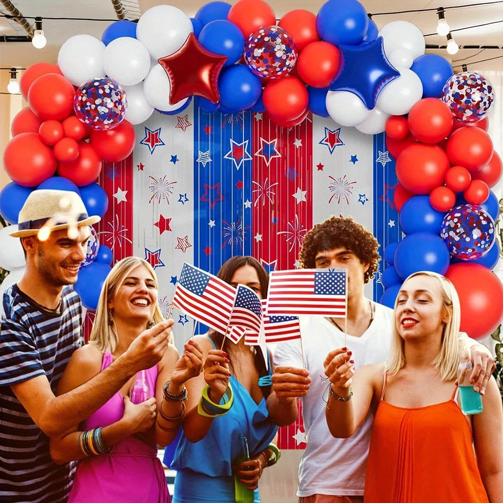 140-Piece Patriotic Balloon Garland Arch Kit – Red, White & Blue for 4th of July & Parties – The Party Days | The Party Days