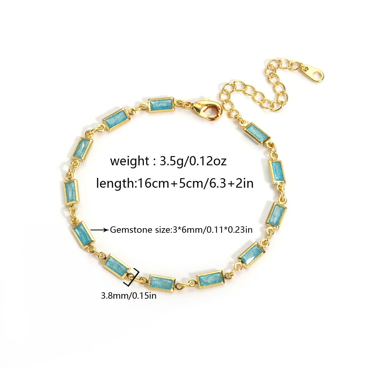 Pulsera y tobillera con dije de circonita microengastada – Diseño geométrico de azúcar | The Party Days