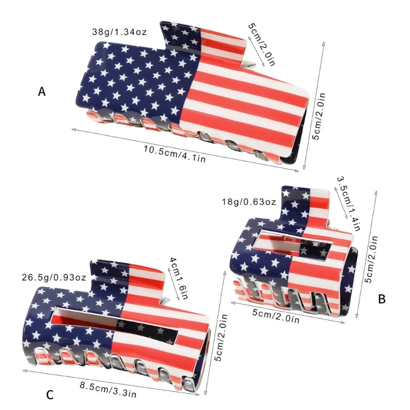 Independence Day Plastic Hair Claw for Girl