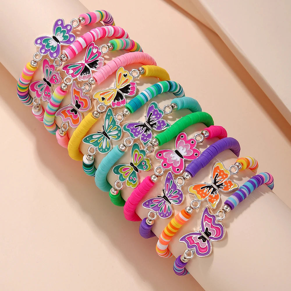 Pack 12 Handmade Unicorn Bracelets | Cat & Flower Charms for Girls | The Party Days | The Party Days