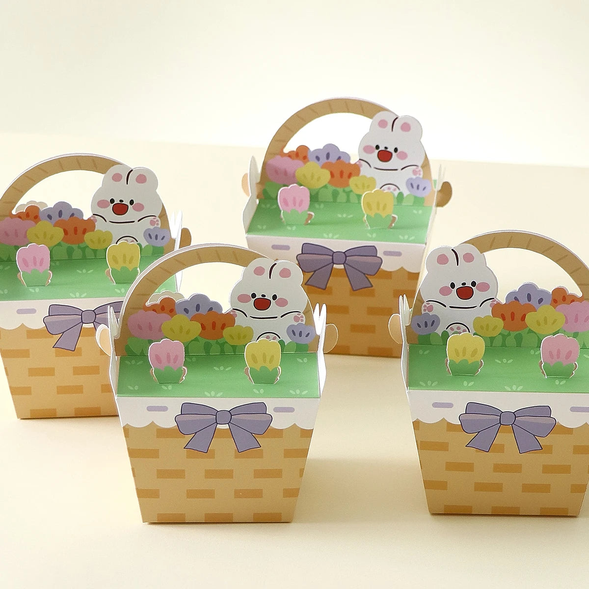 Easter Gift Boxes – Set of 5 Cute Bunny Design Paperboard Boxes | The Party Days