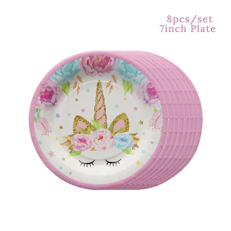 Unicorn Party Decoration Set | Plates, Cups, Balloons & Accessories | The Party Days | The Party Days