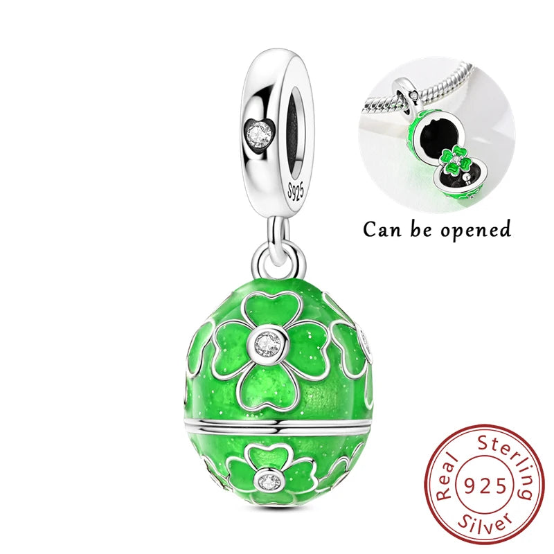 925 Silver St. Patrick's Day Shamrock Earring Charms – Four-Leaf Clover – The Party Days | The Party Days