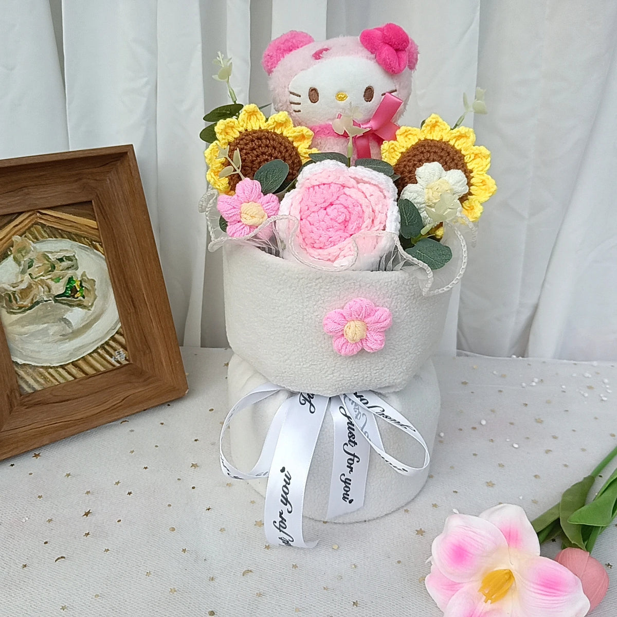 Hello Kitty Plush Bouquet with Soap Roses – Mother's Day Gift | The Party Days | The Party Days