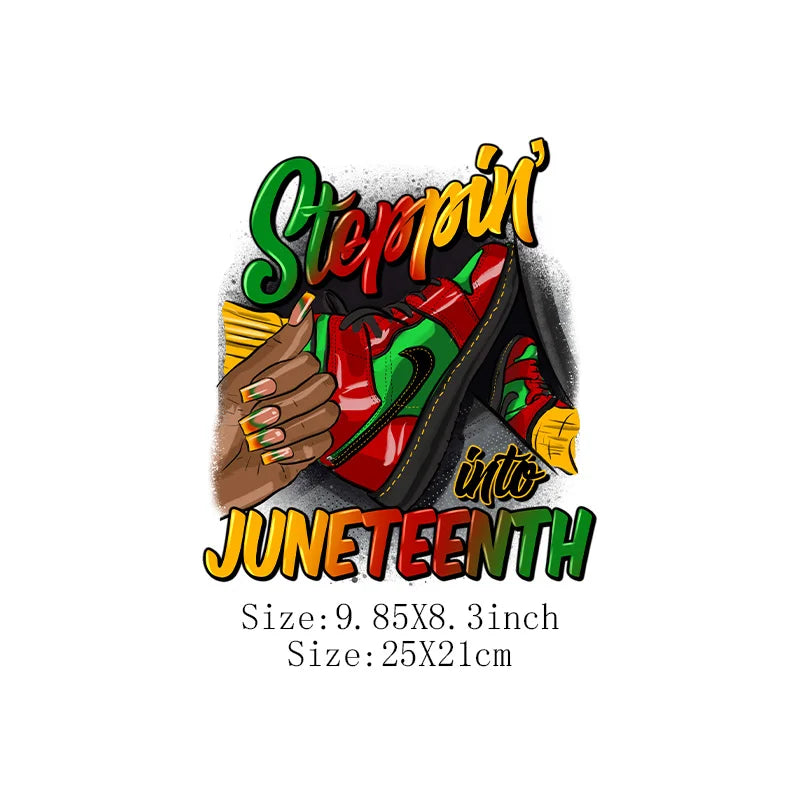 Juneteenth Iron-On Transfer Patch for Clothing – DIY Heat Sticker for T-Shirts & Hoodies | The Party Days | The Party Days