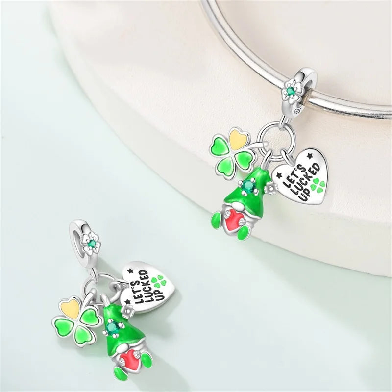 925 Silver St. Patrick's Day Bracelet Charms with Zirconia – GDTC Certified – The Party Days | The Party Days
