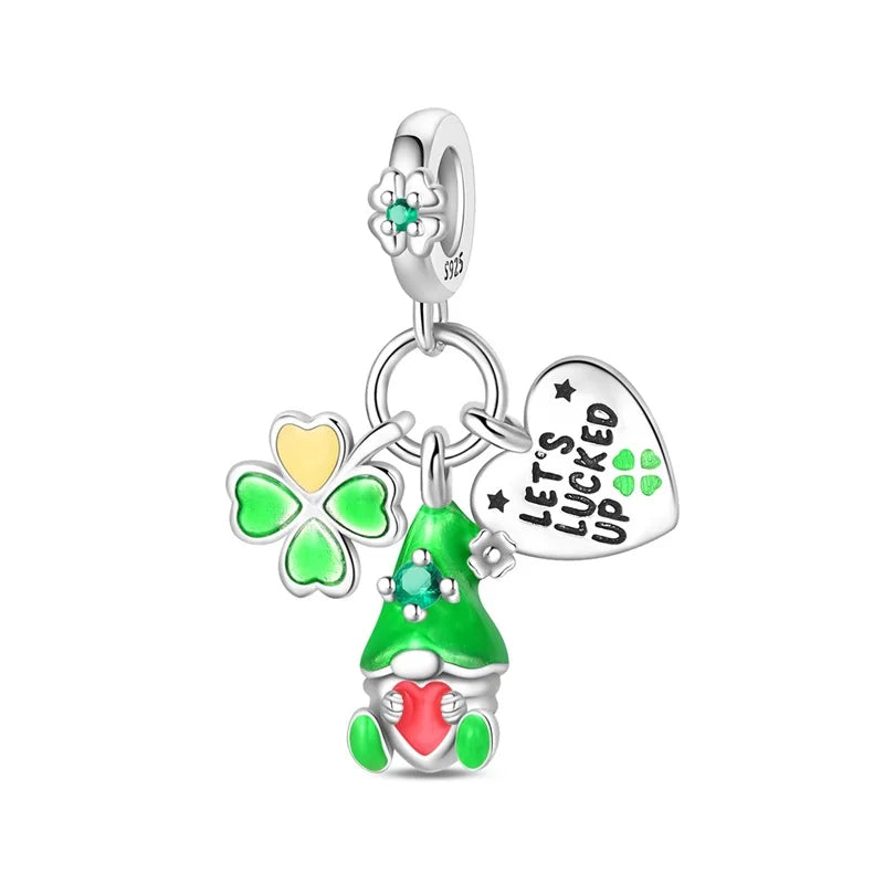 925 Silver St. Patrick's Day Bracelet Charms with Zirconia – GDTC Certified – The Party Days | The Party Days