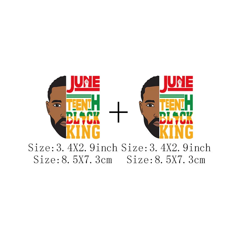 Juneteenth Iron-On Transfer Patch for Clothing – DIY Heat Sticker for T-Shirts & Hoodies | The Party Days | The Party Days