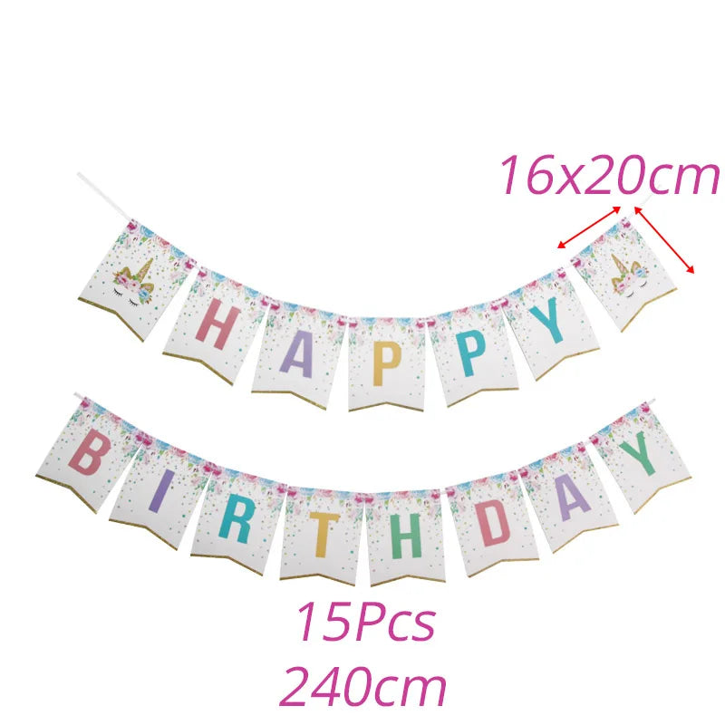 Unicorn Party Decoration Set | Plates, Cups, Balloons & Accessories | The Party Days | The Party Days