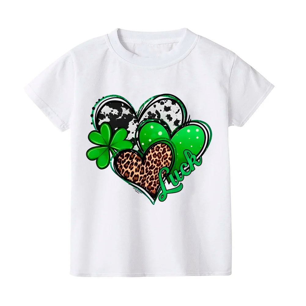 St. Patrick's Day Kids Heart Shamrock T-Shirt – Children's Irish Party Tee – The Party Days | The Party Days
